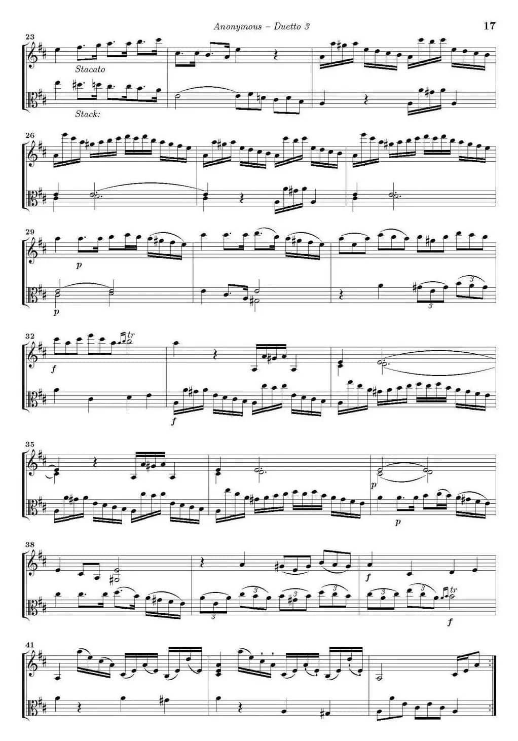 Duetto 3（小提琴+中提琴）