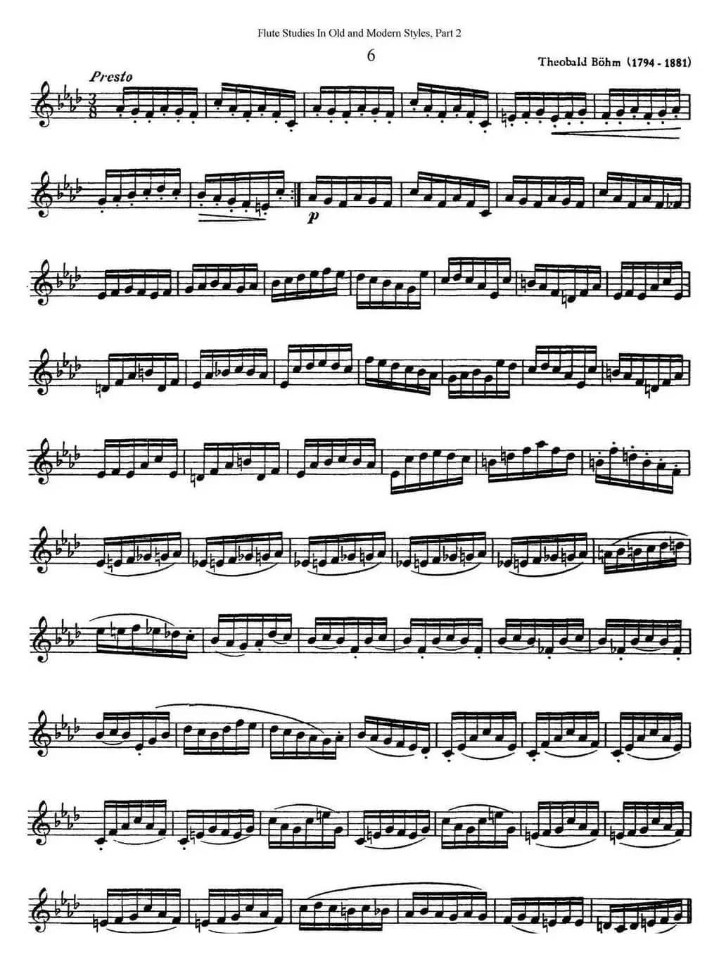 斯勒新老风格长笛练习重奏曲（第二部分）（NO.6）