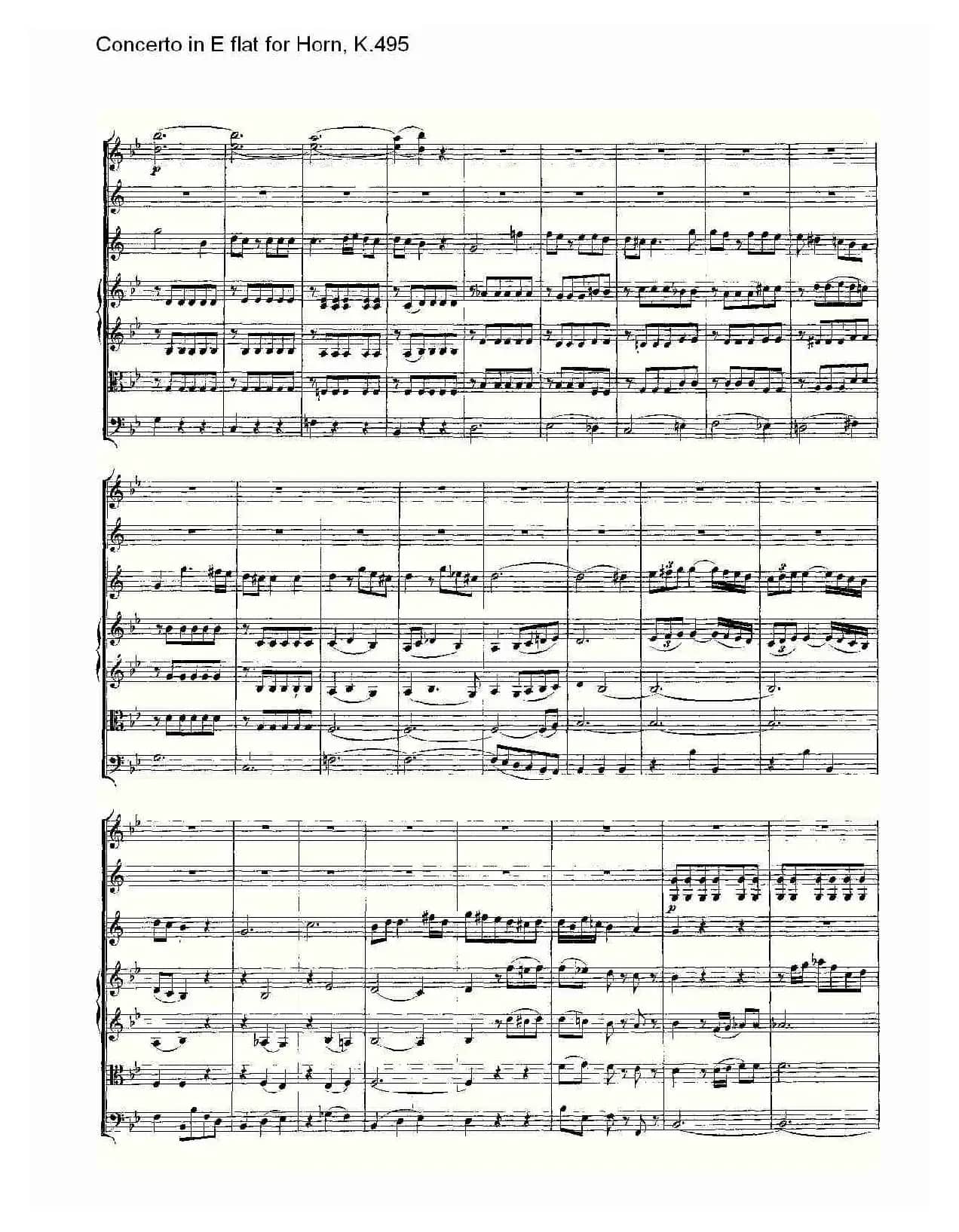 Concerto in E flat for Horn, K.495(Eb调法国号协奏曲, K.4)