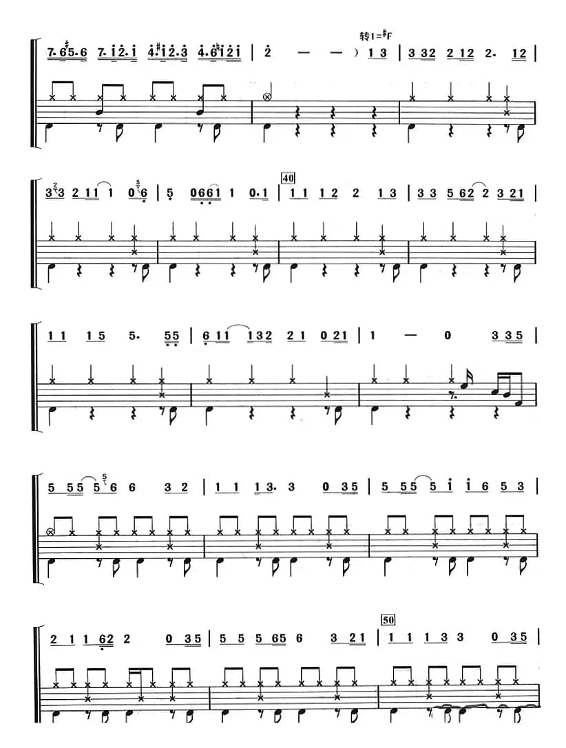 老鼠爱大米（架子鼓、主旋律+鼓谱）