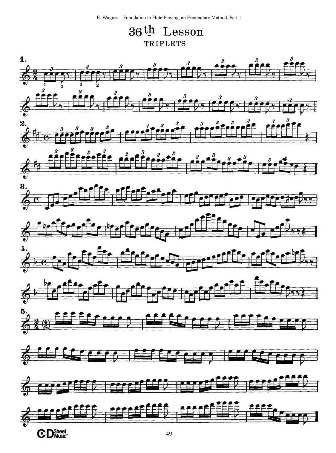 长笛演奏基础教程练习（31—40）