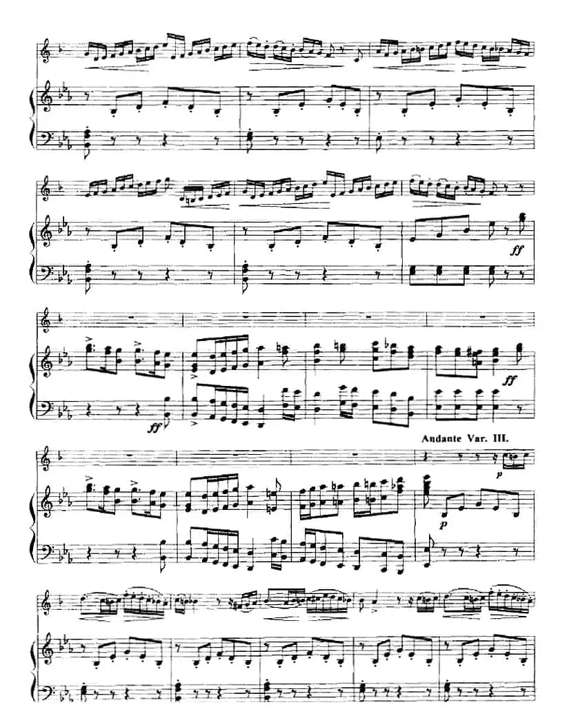 威尼斯狂欢节幻想变奏曲（小号+钢琴伴奏）