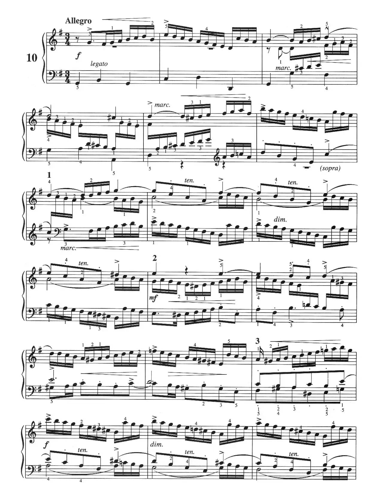 三部创意曲 No.10（人音2000.10首版）