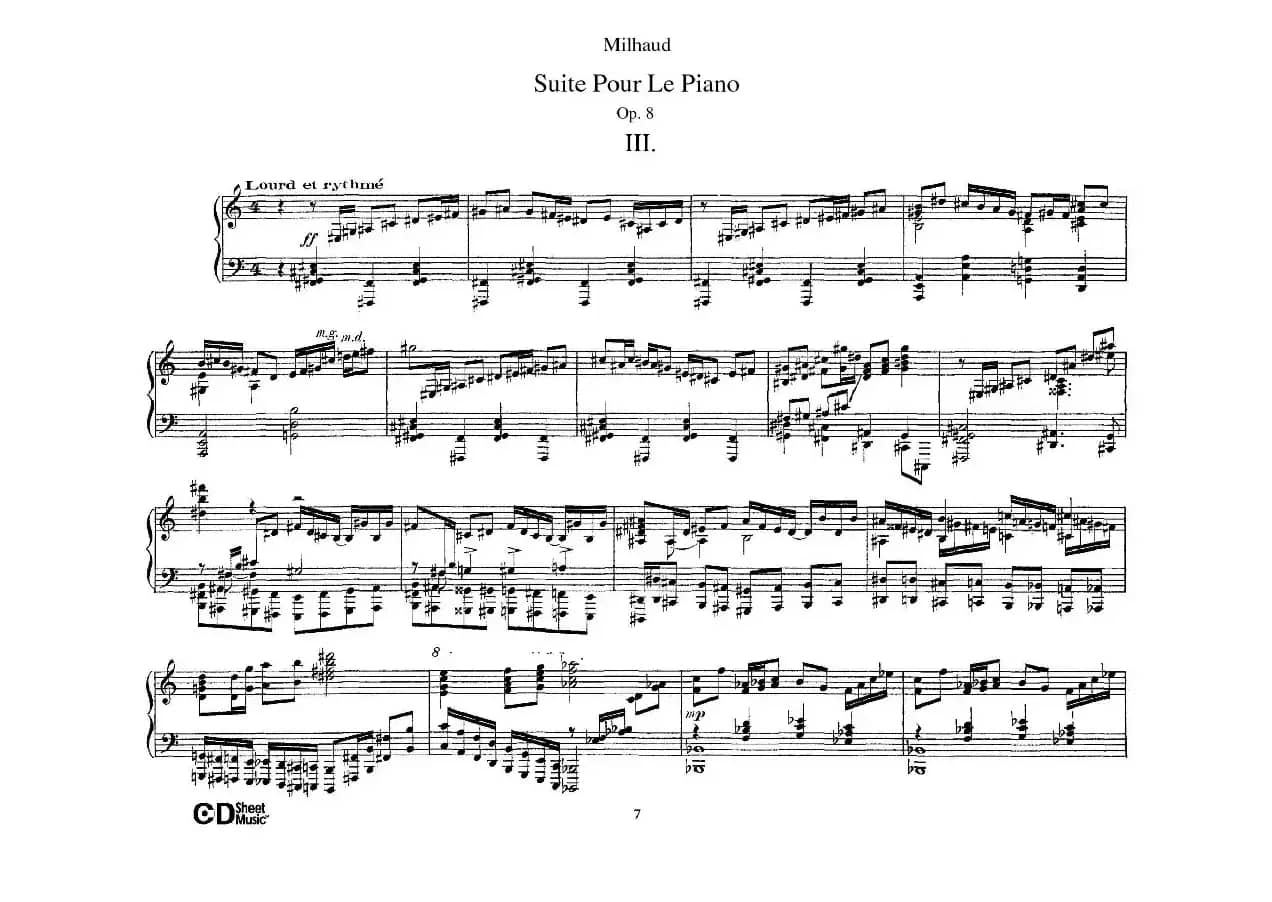 Suite Pour Le Piano Op.8（钢琴组曲·Ⅲ）