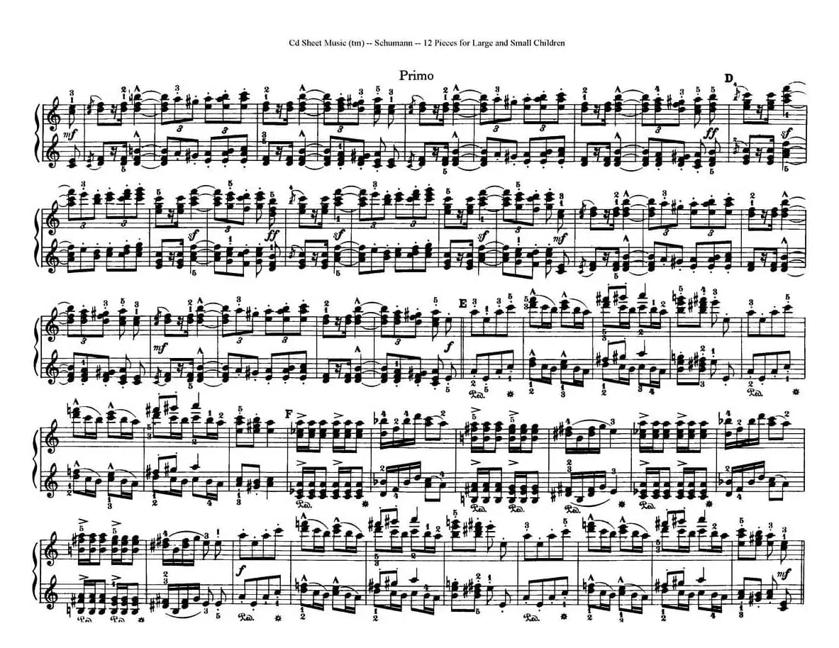 12首为孩子们而作的四手联弹曲 Op.85（四手联弹）（5）