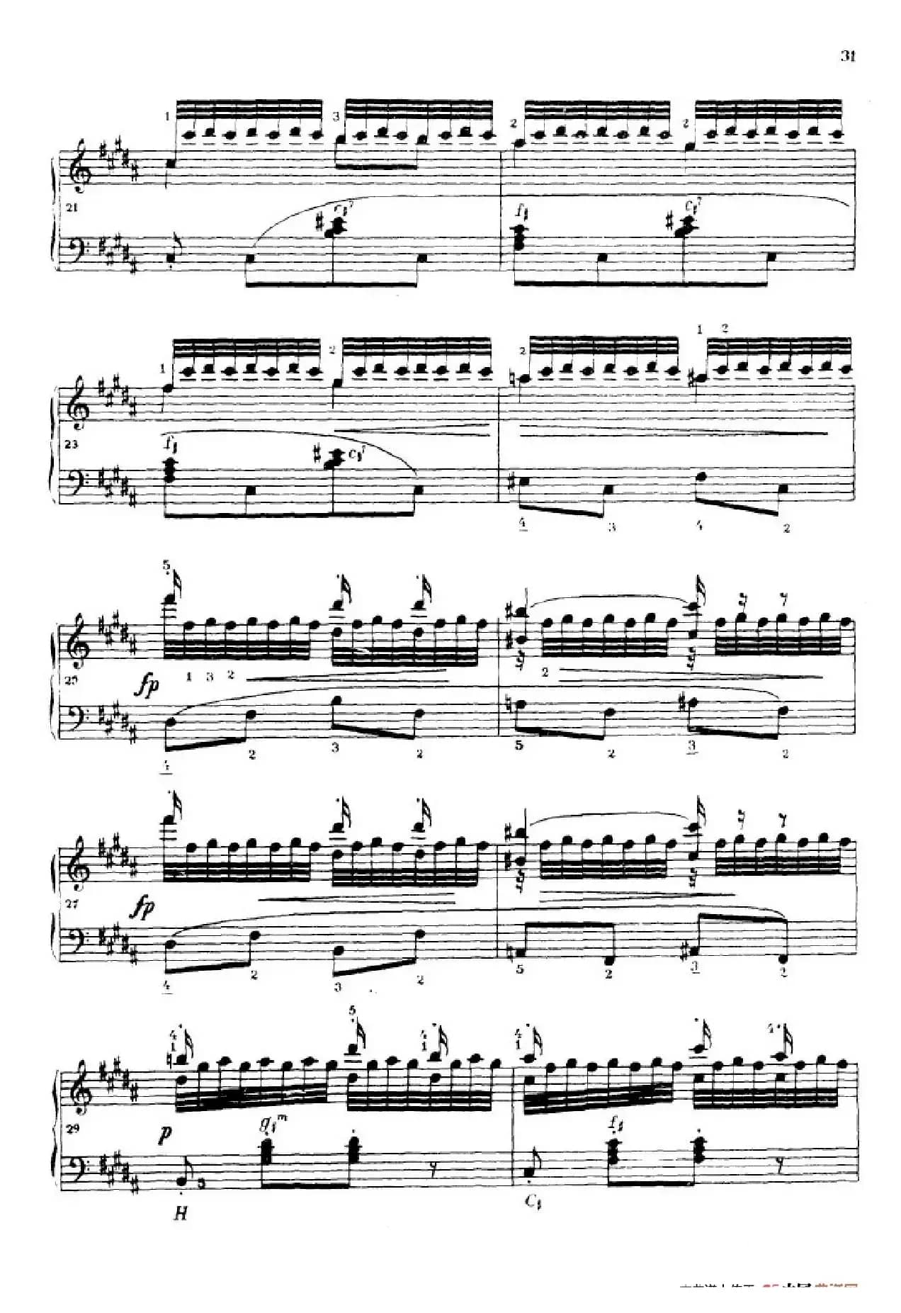 《车尔尼手风琴练习曲集》第Ⅳ册（第6首）