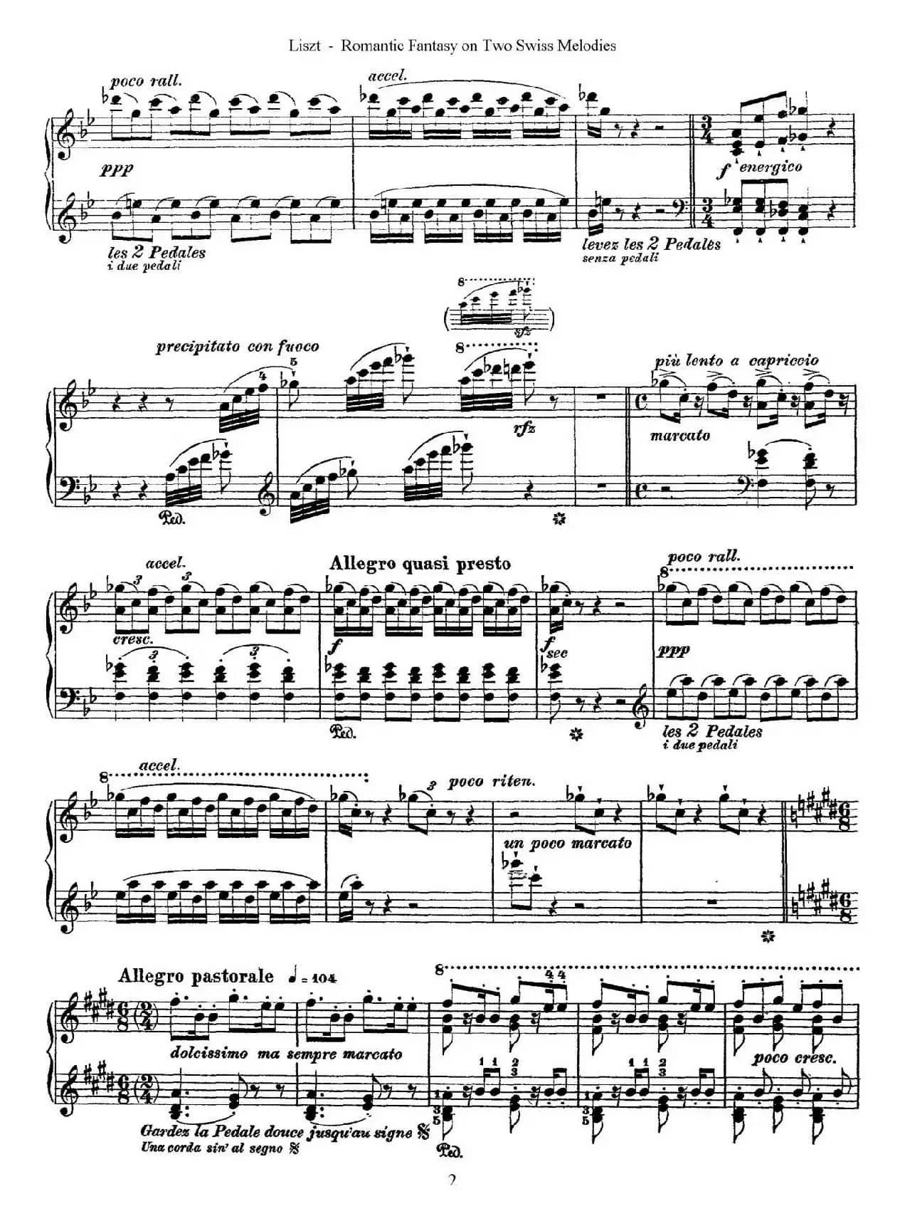 Romantic Fantasy on 2 Swiss Melodies Op.5（浪漫幻想曲）