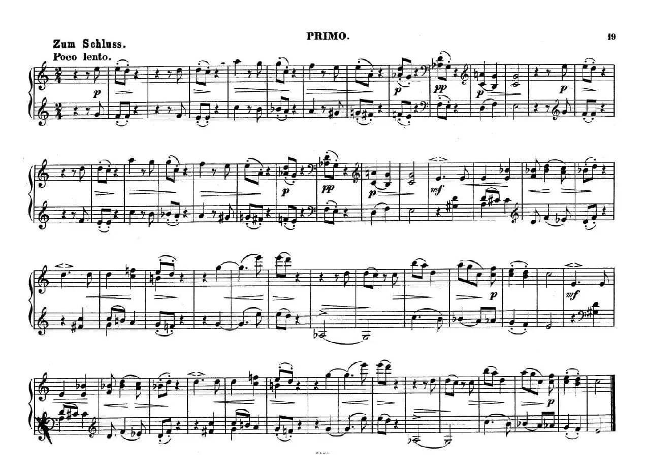 Zwolf Original-Compositionen fur Pianoforte zu 4 Handen Op.57（12首四手联弹小品·12）