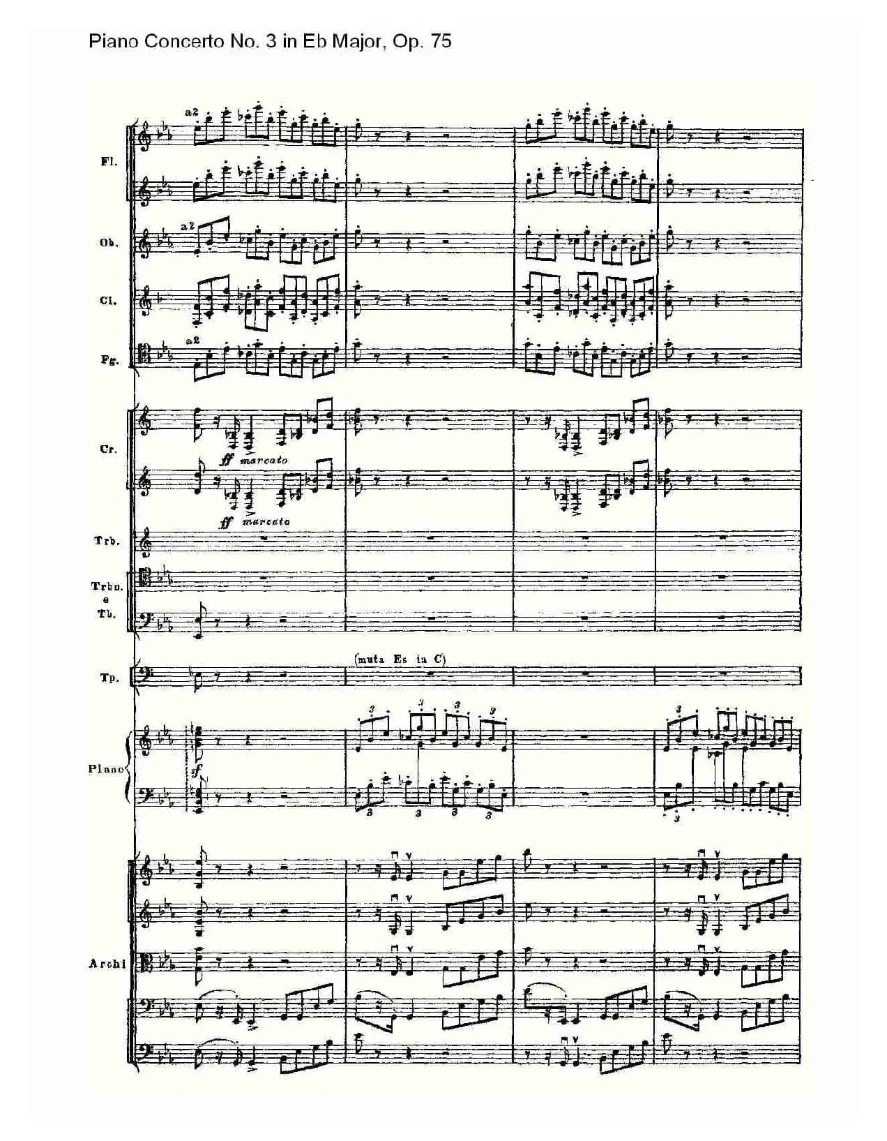 Piano Concerto No.3 in Eb Major,Op.75（Eb大调第三钢琴协奏曲）