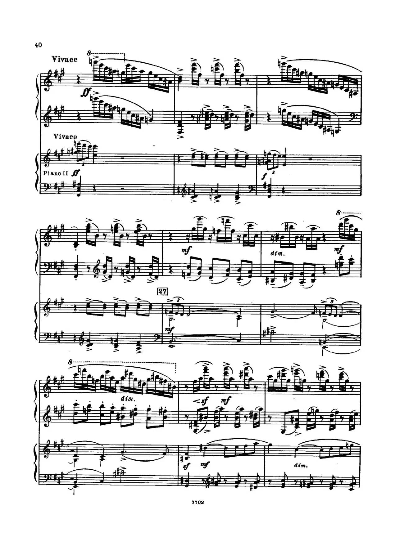 升f小调第一钢琴协奏曲 Op.1（双钢琴版）