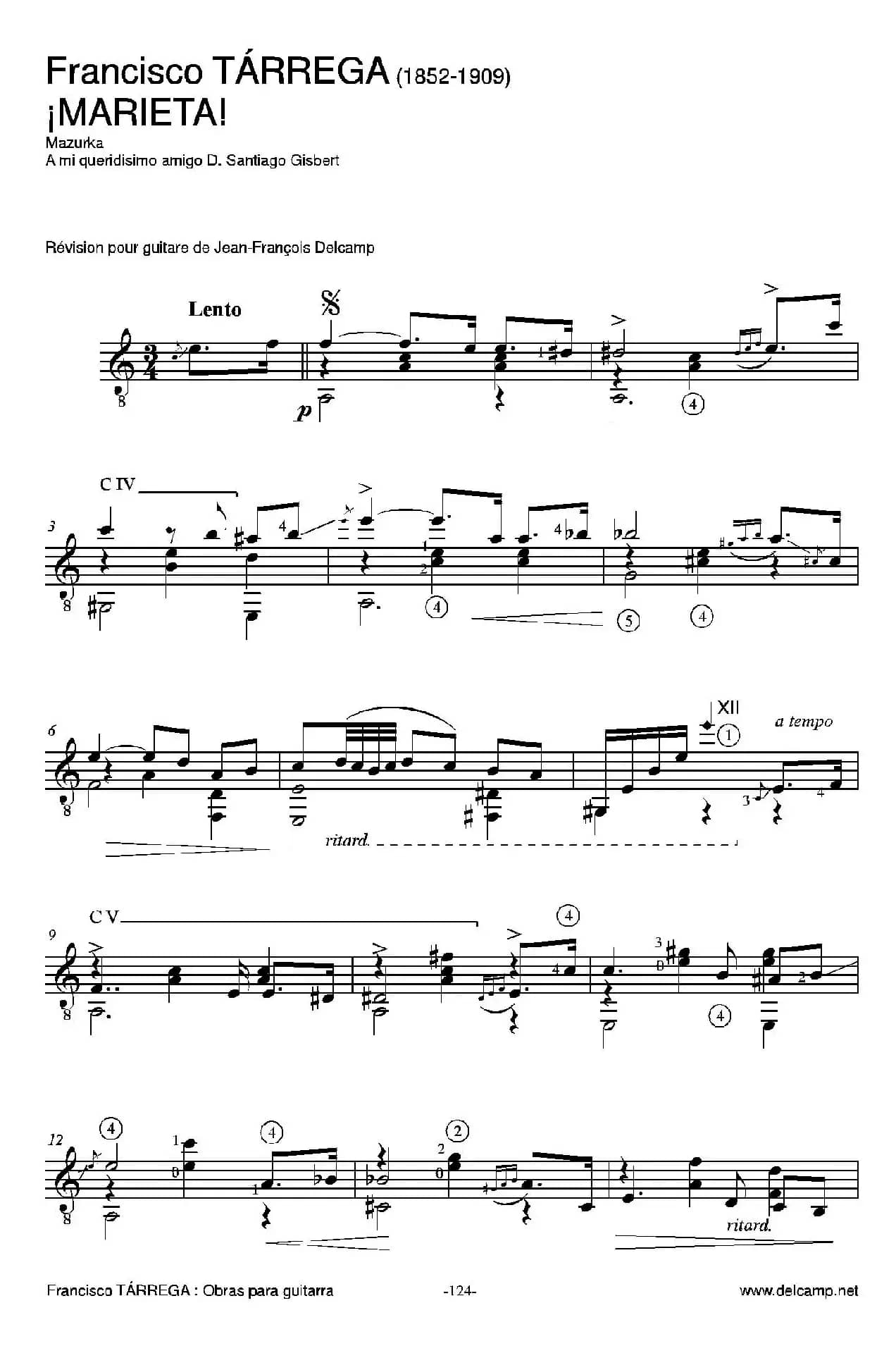 《塔雷加作品全集》第7部分（古典吉他）