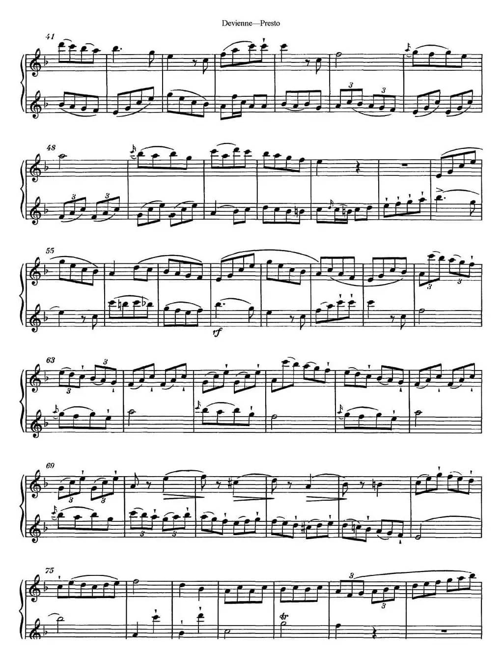 德维埃纳长笛二重奏 Presto