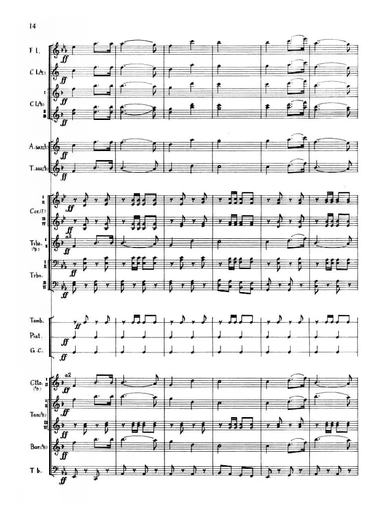 前进在新长征的路上（军乐队总谱）