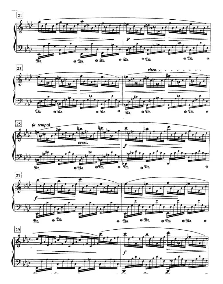 钢琴教程第八级 练习曲（Op.25 No.1）