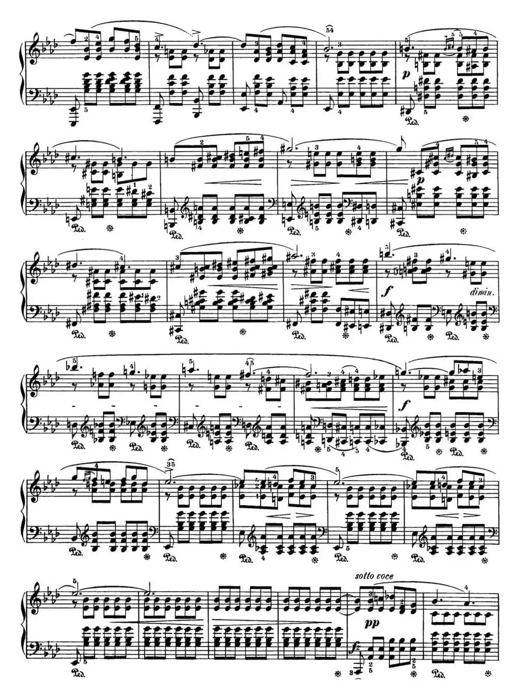 肖邦 24首钢琴前奏曲 Op.28 No.17 降A大调