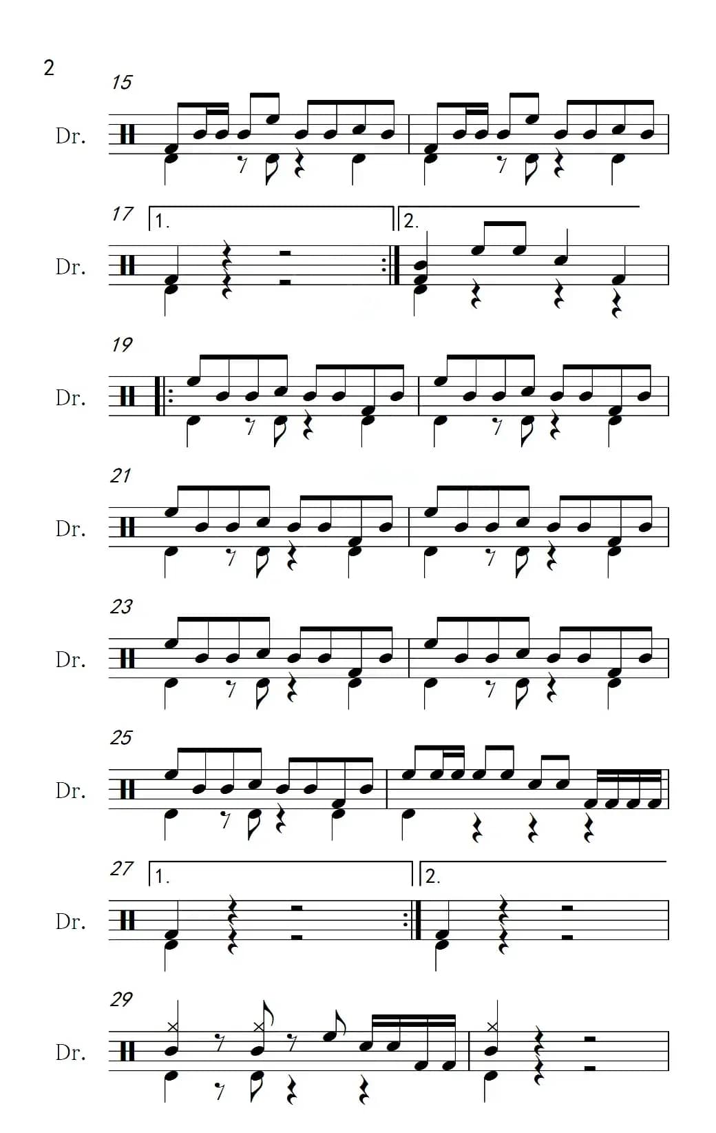 [美]巴比伦河（架子鼓谱）