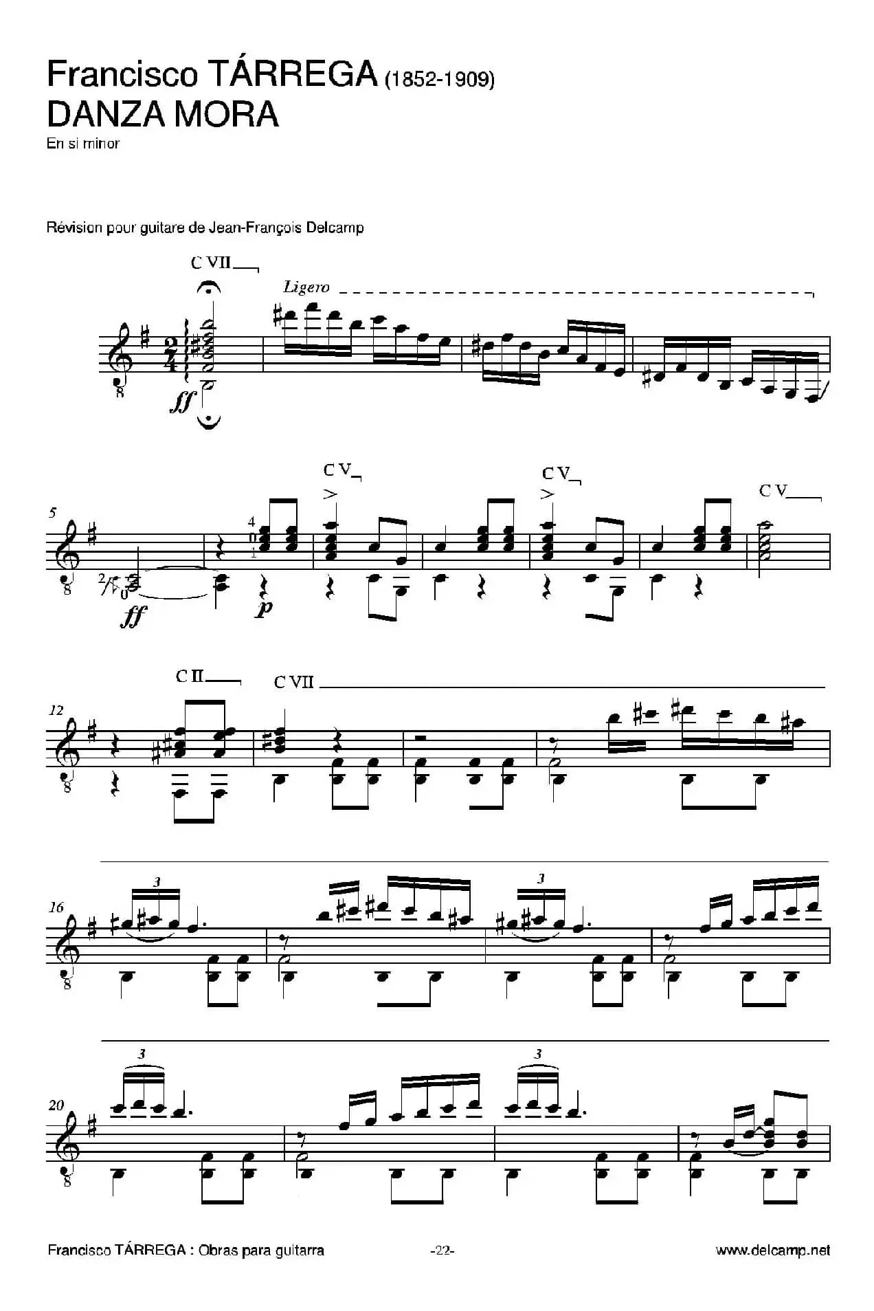 《塔雷加作品全集》第1部分（古典吉他）