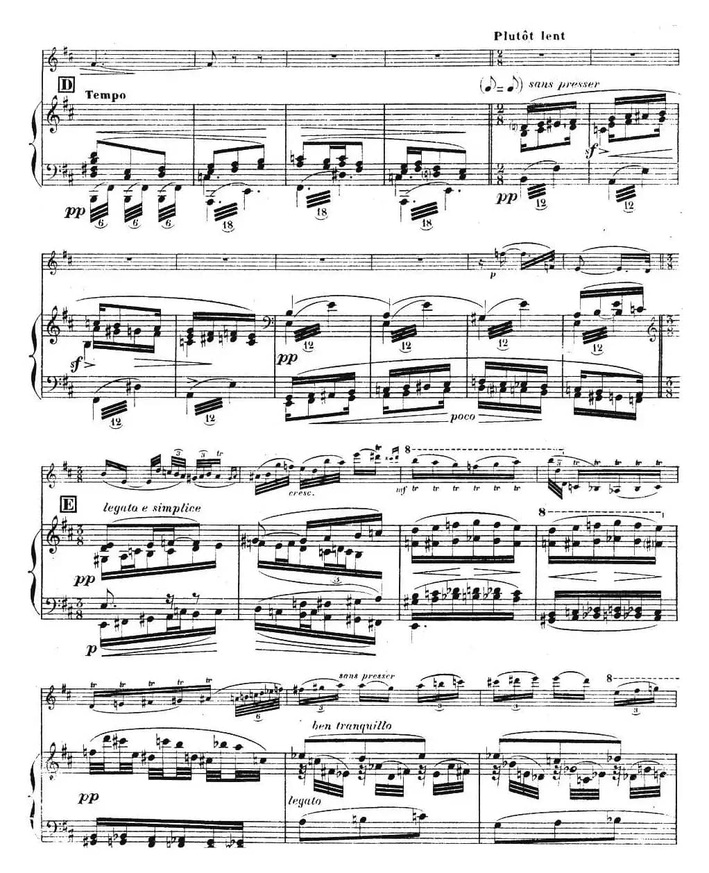 伊萨伊作品集：Chant d'hiver（小提琴+钢琴伴奏）