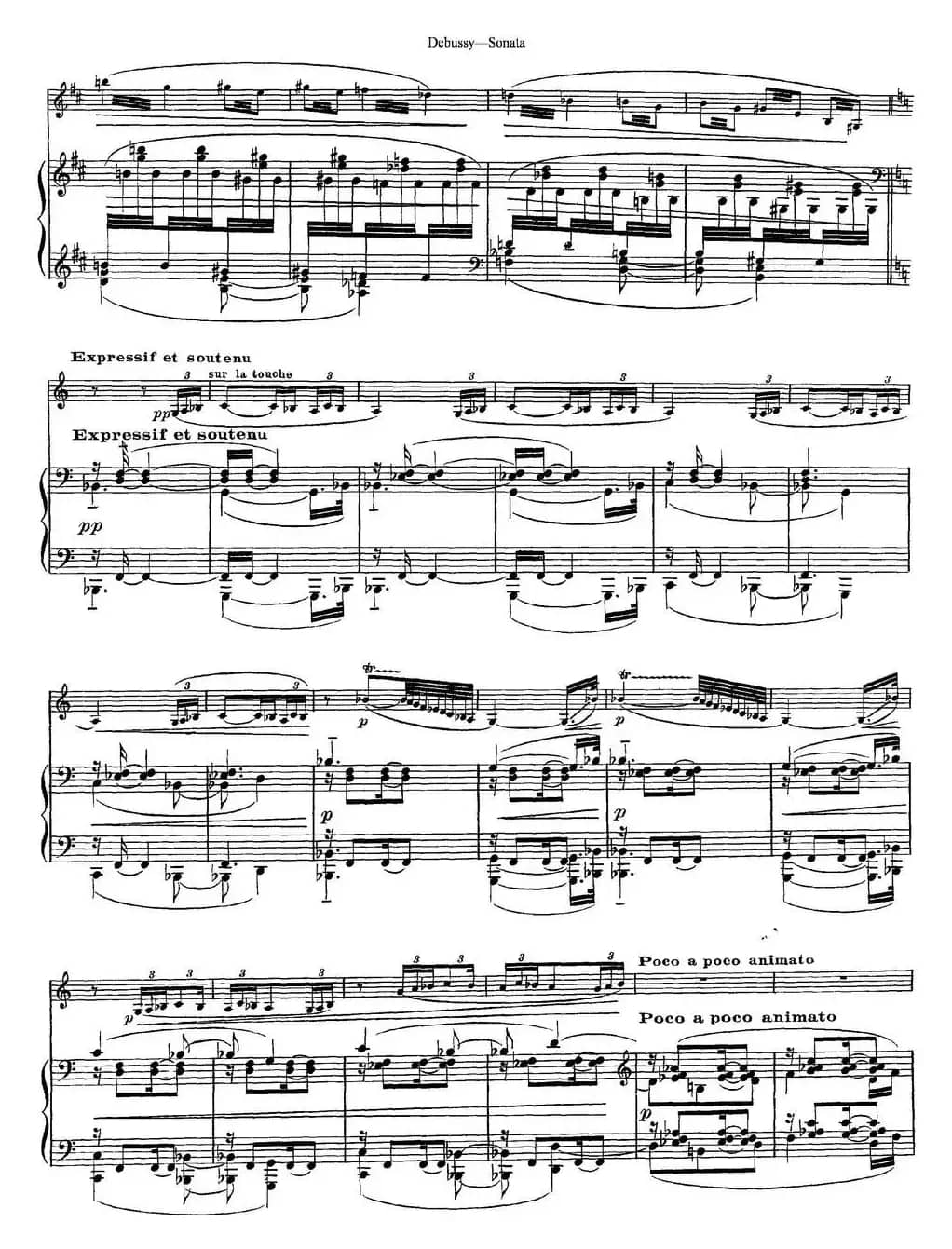 Debussy Sonata（小提琴+钢琴伴奏）