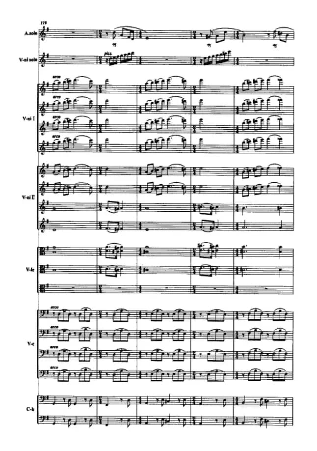 半个月亮爬上来（弦乐队+独奏小提琴+女中音）