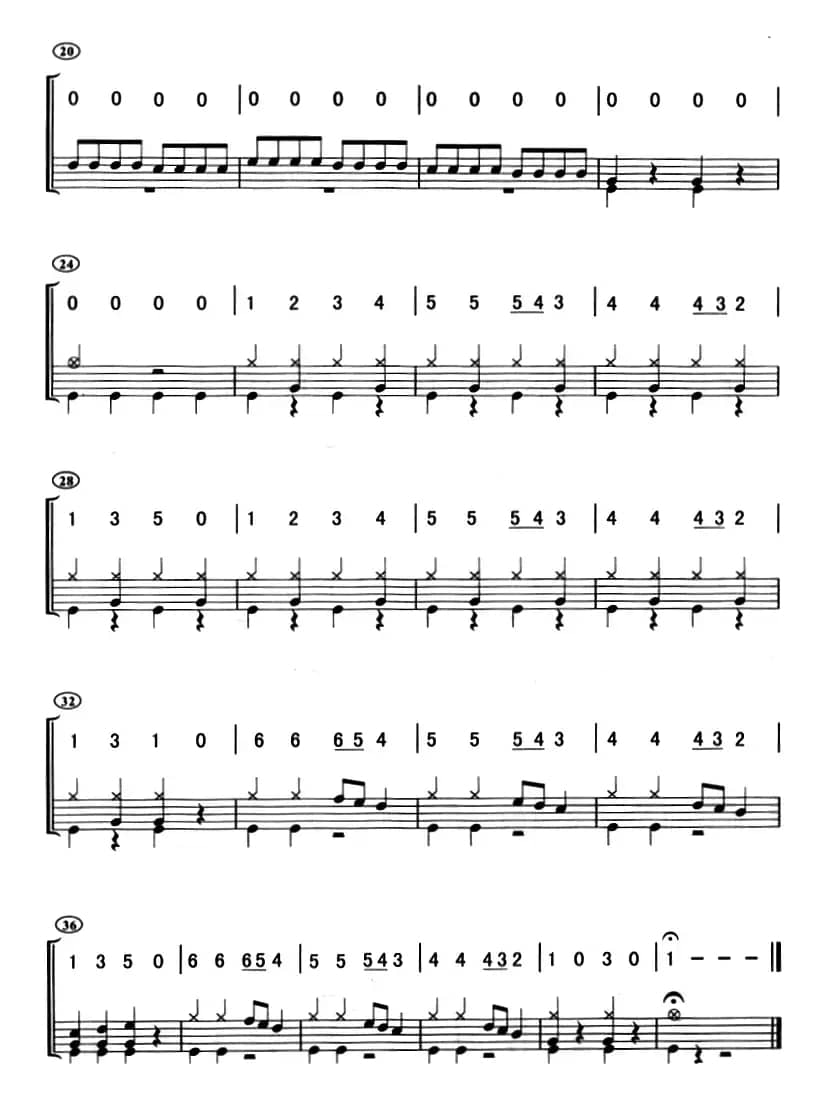 洋娃娃和小熊跳舞（架子鼓、主旋律+鼓谱）