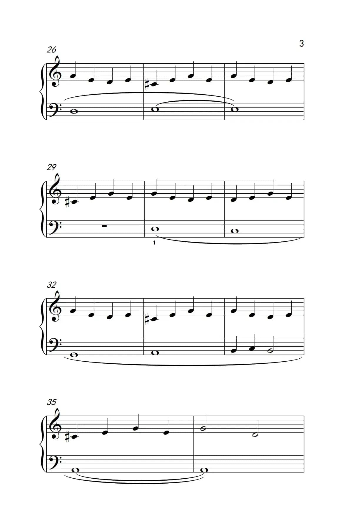 分解三和弦伴奏（巴托克 小宇宙 钢琴教程 2）