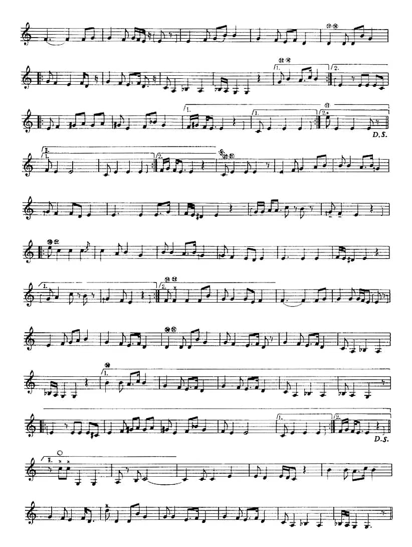 十二木卡姆：Ⅰ 拉克木卡姆 32——42（主旋律谱）