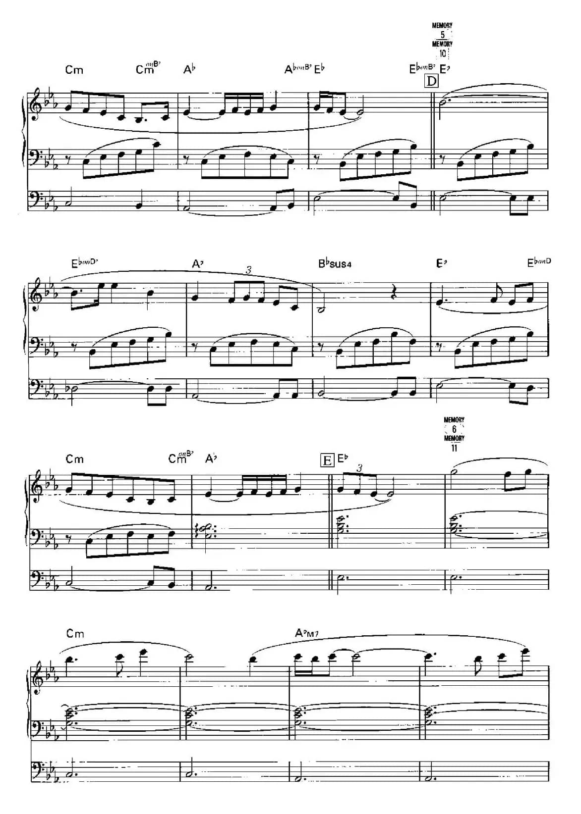 阿里郎（双排键电子琴谱）