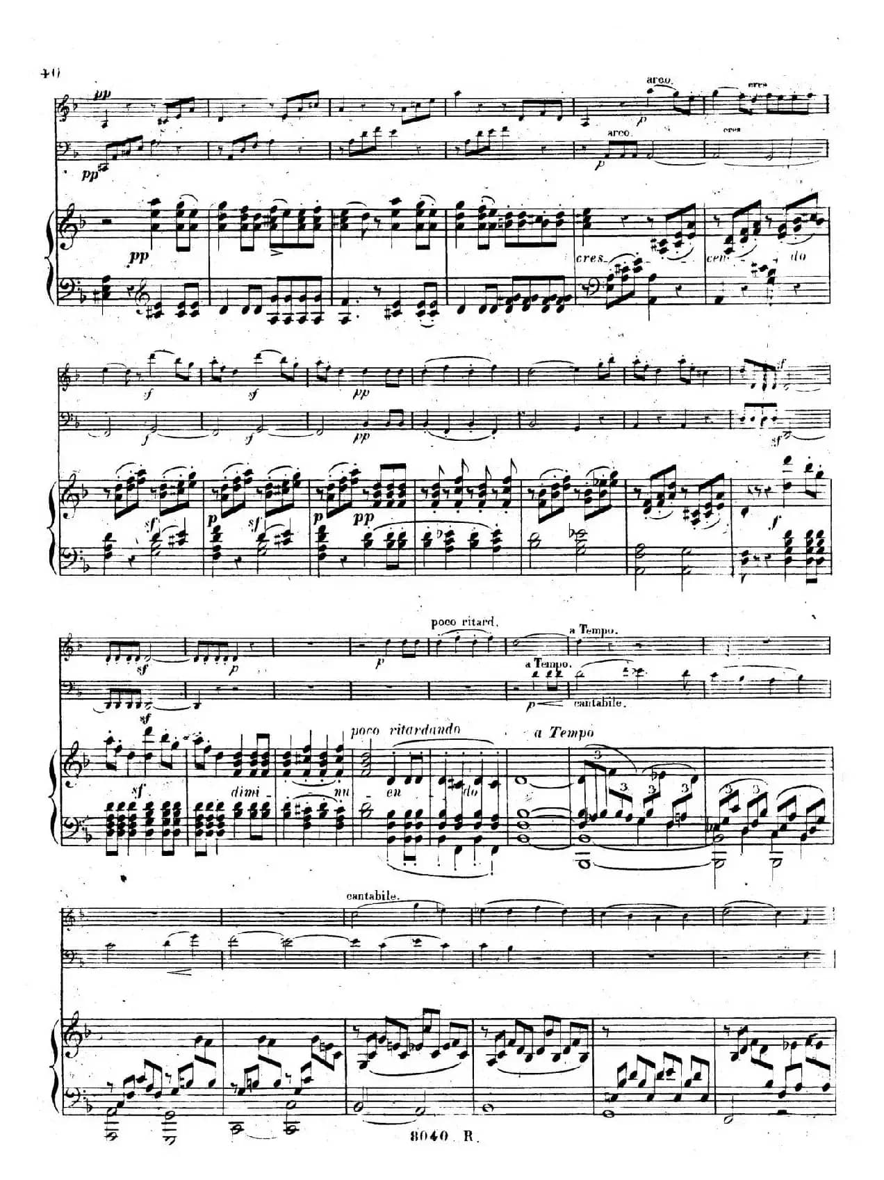 Piano Trio No.1 in d Minor Op.49（d小调第一钢琴三重奏·第四乐章）
