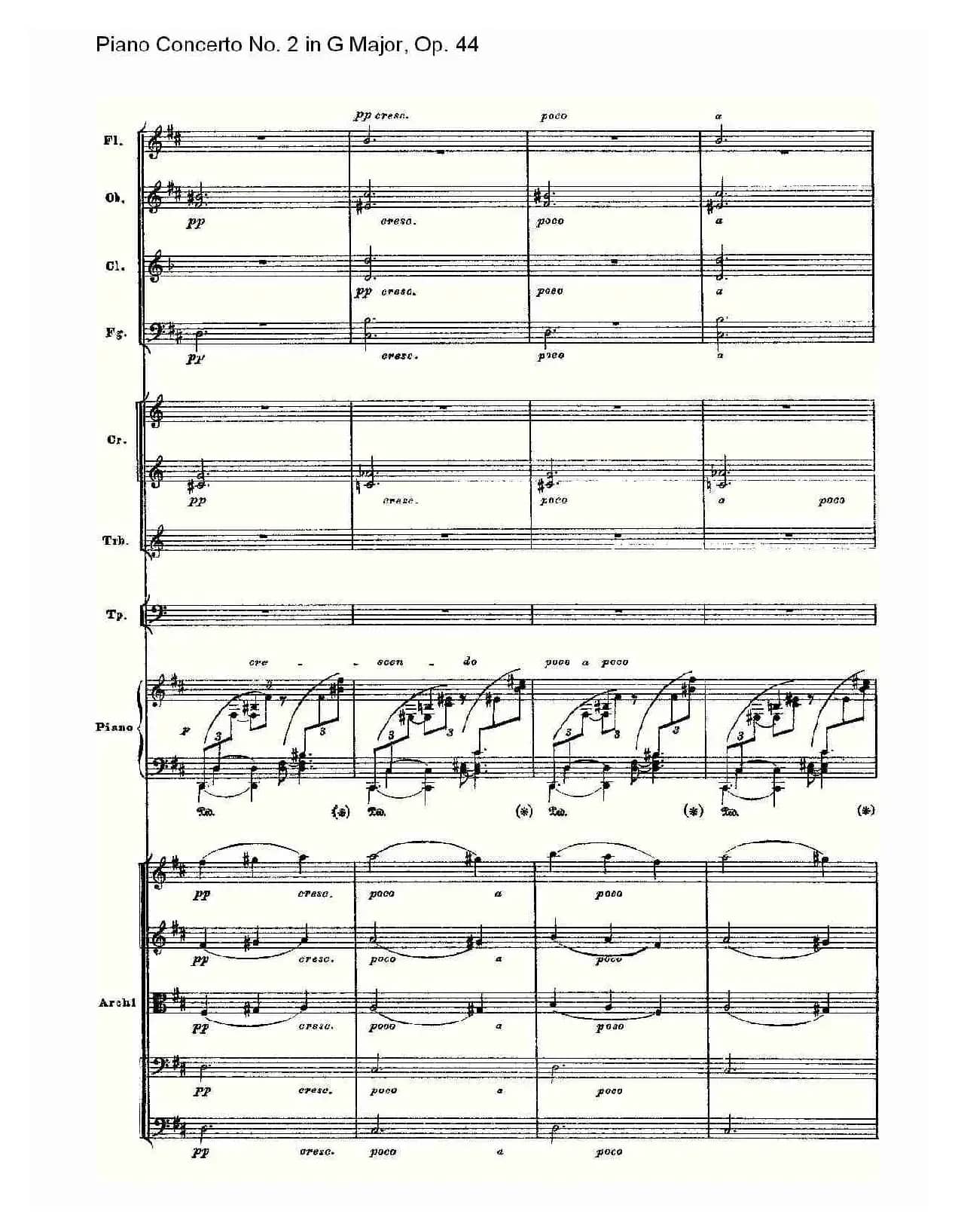 G大调第二钢琴协奏曲, Op.44第二乐章