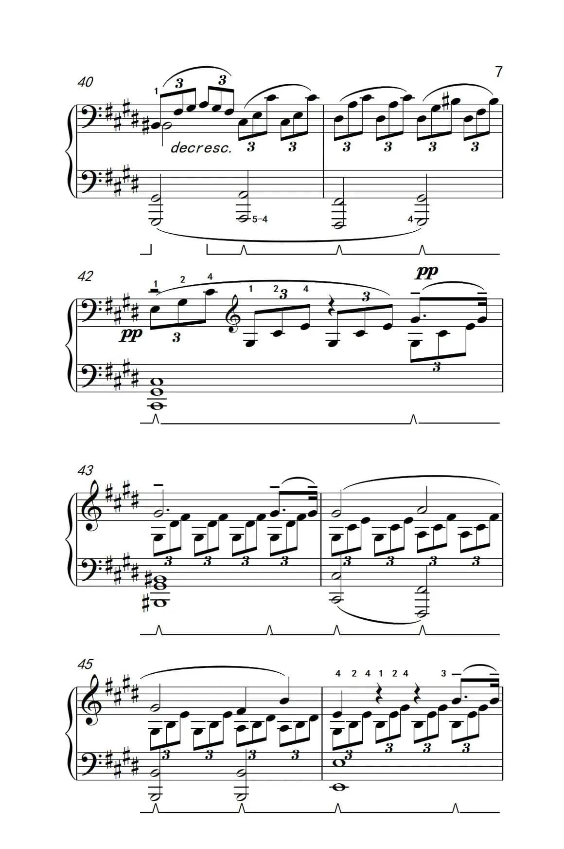 第十四号钢琴奏鸣曲（月光） 持续的慢板