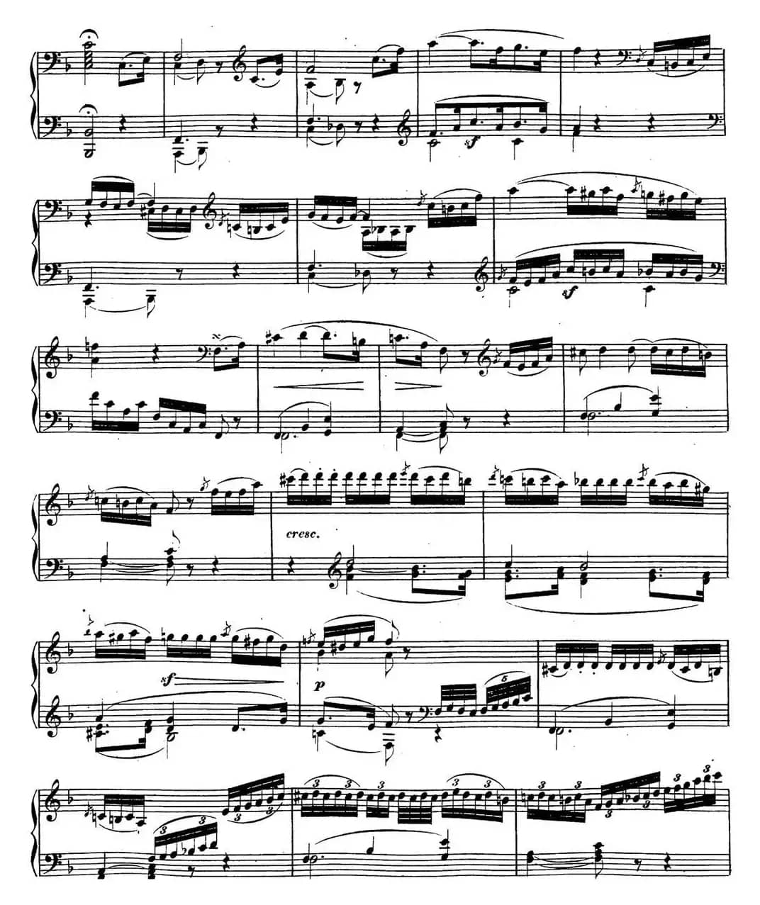 贝多芬钢琴奏鸣曲22 F大调 Op.54 F major