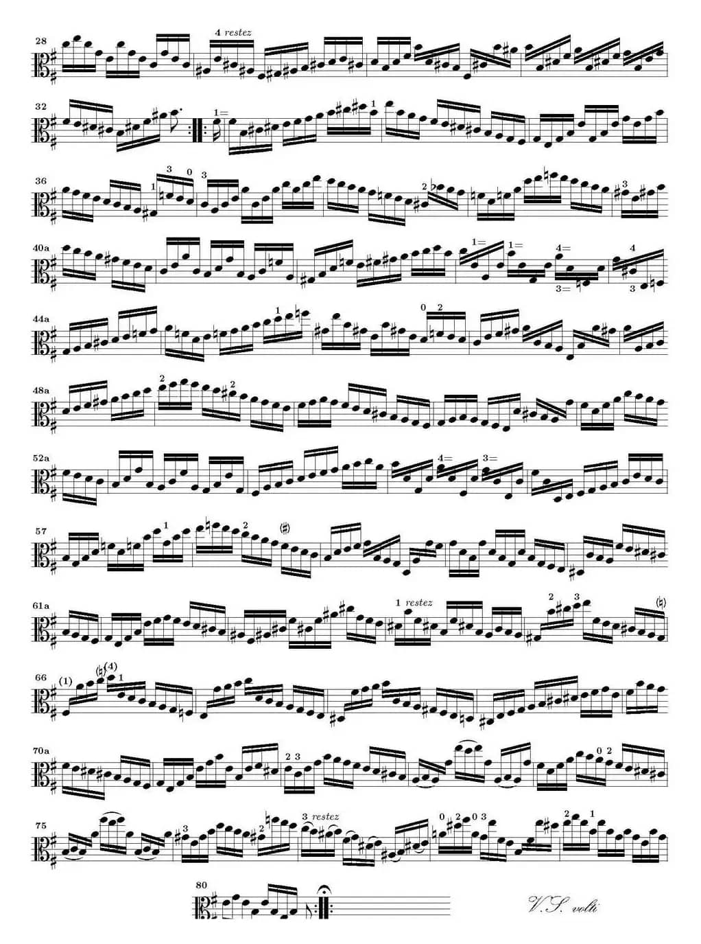 Bach Sonata BWV1002（无伴奏小提琴组曲）