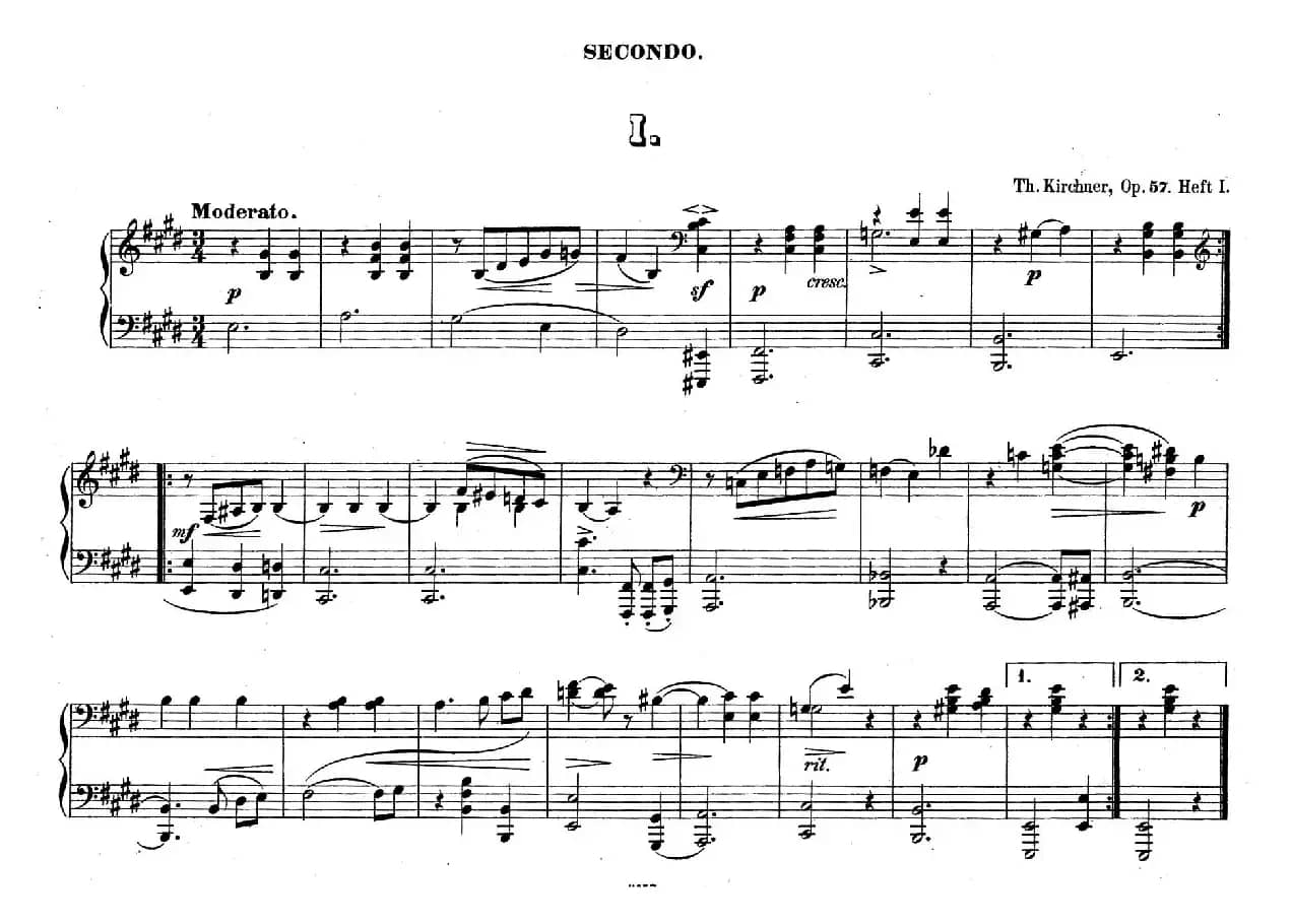 Zwolf Original-Compositionen fur Pianoforte zu 4 Handen Op.57（12首四手联弹小品·1）