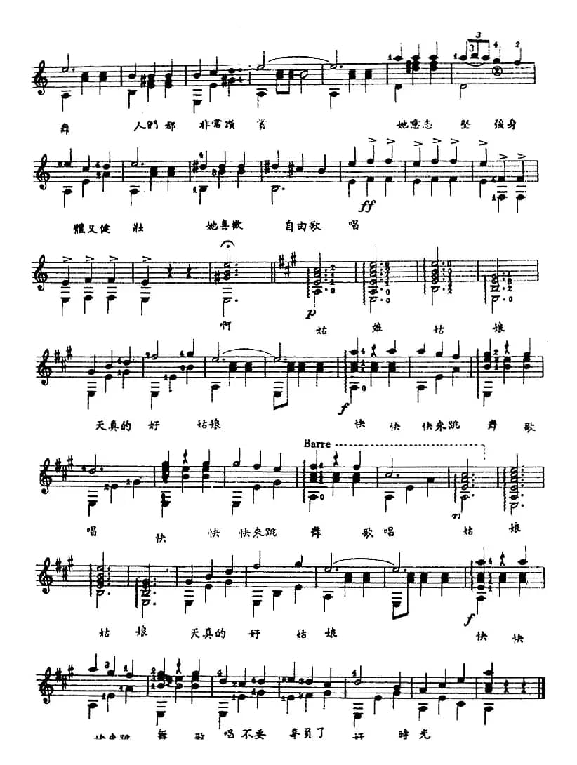 西班牙吉他独奏曲：西班牙女郎