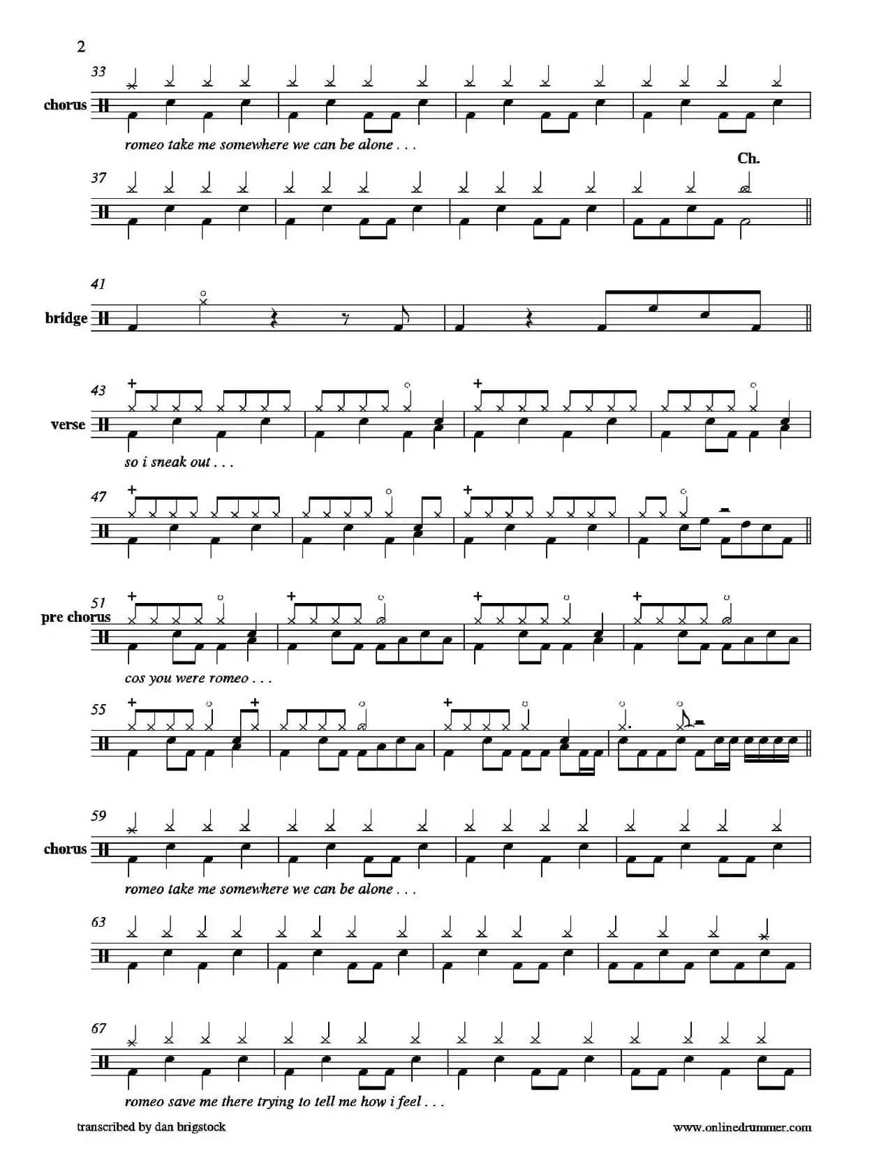 Love Story（鼓谱）