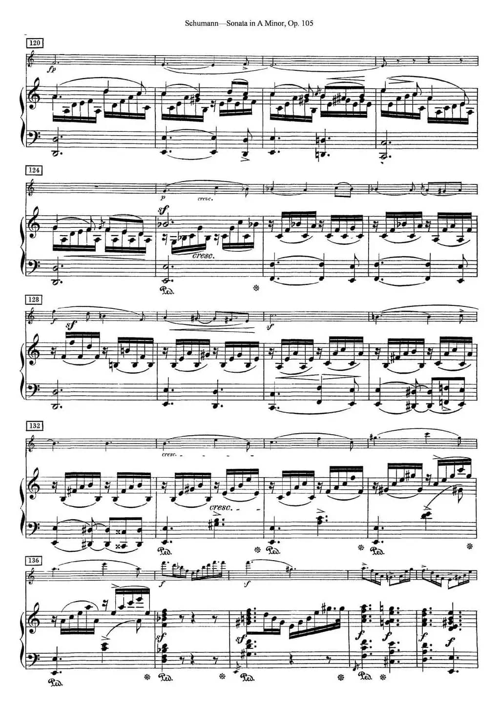 Violin Sonata in A minor Op.105（小提琴+钢琴伴奏）