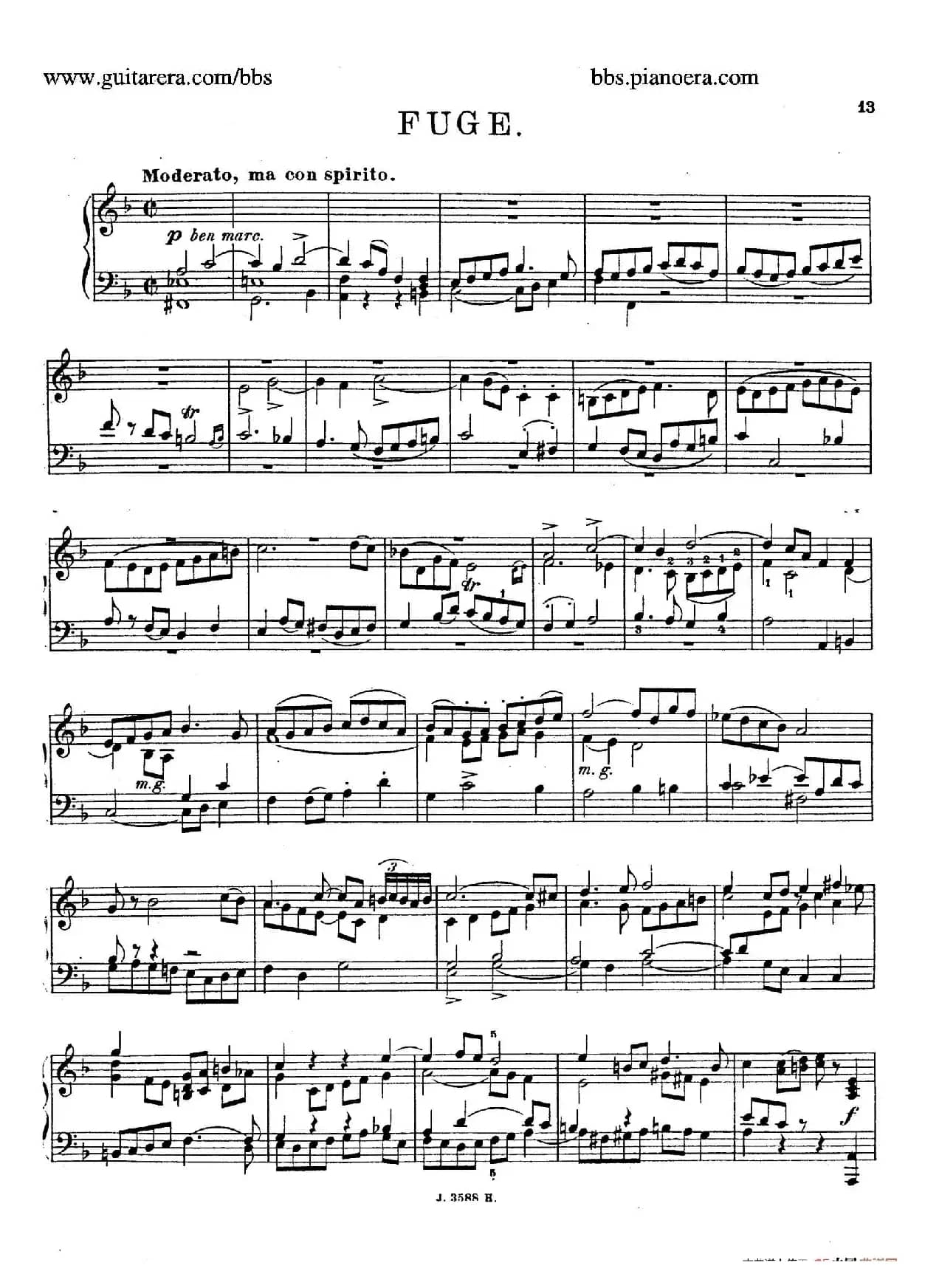 Theme with Variations and Fugue in F Major Op.14 （F大调主题变奏与赋格）