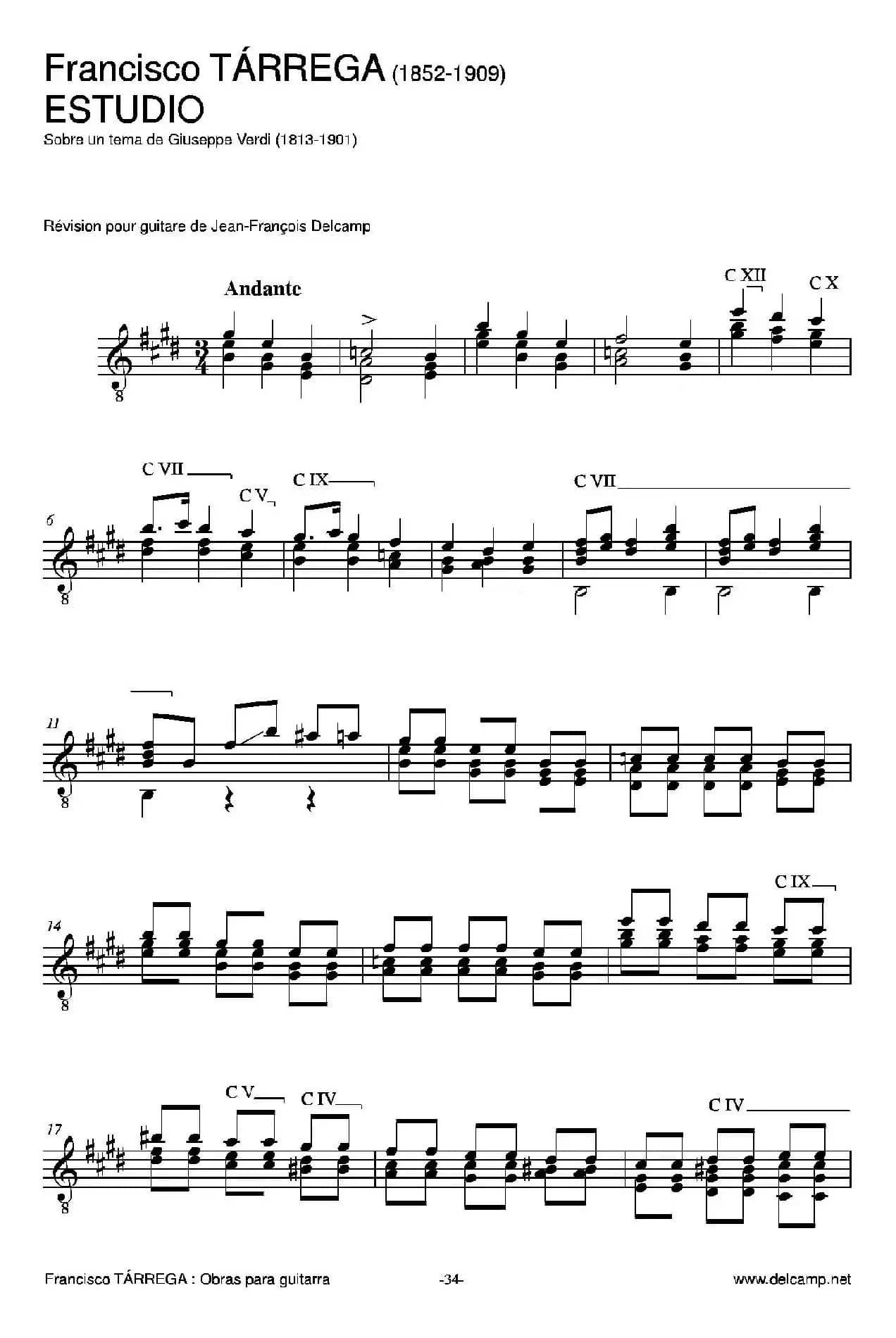 《塔雷加作品全集》第2部分（古典吉他）