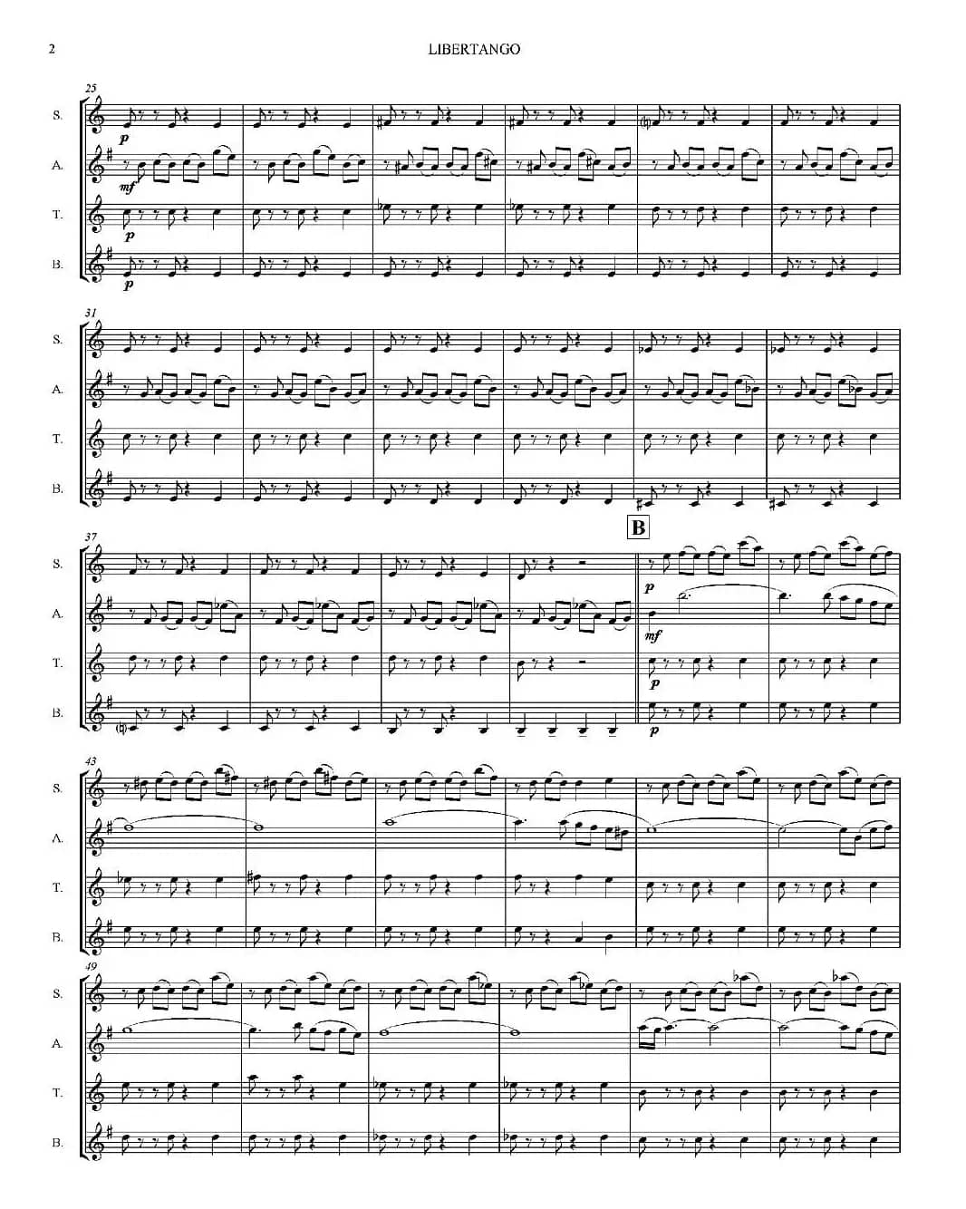 LIBERTANGO（探戈灵魂）（四重奏）