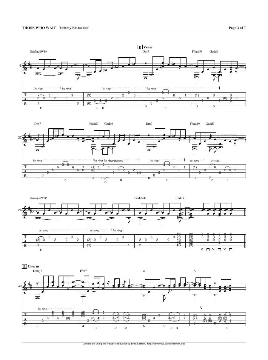 tommy emmanuel：those who wait（指弹吉它）