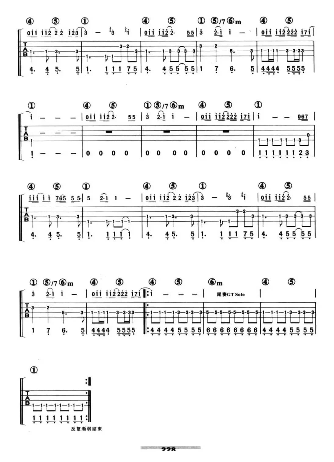 海阔天空（贝司谱）