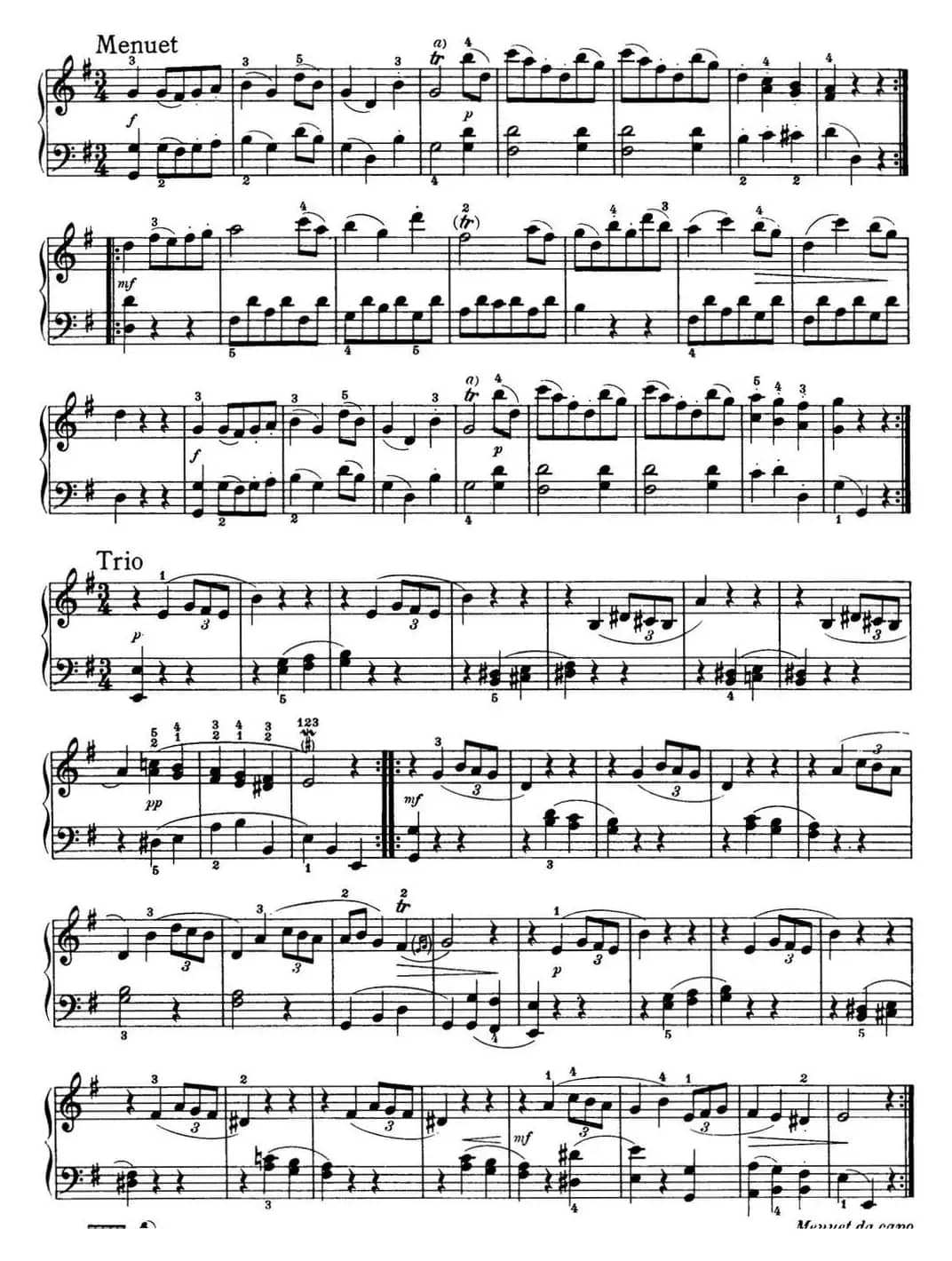 海顿 钢琴奏鸣曲 Hob XVI 11 Divertimento G major