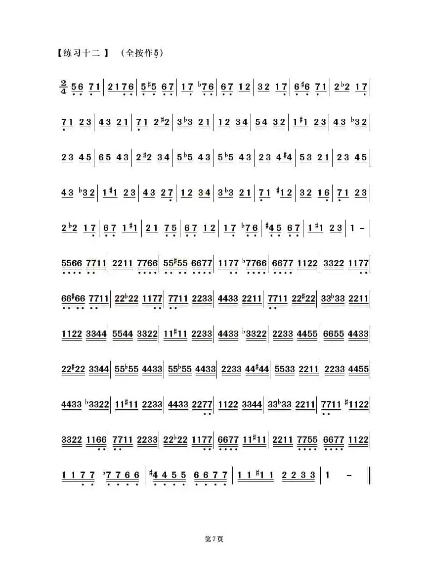 葫芦丝中高级练习曲