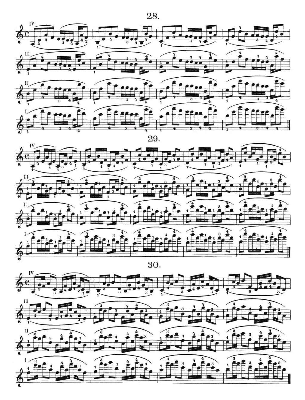 小提琴换把练习·作品第八号（第四节）