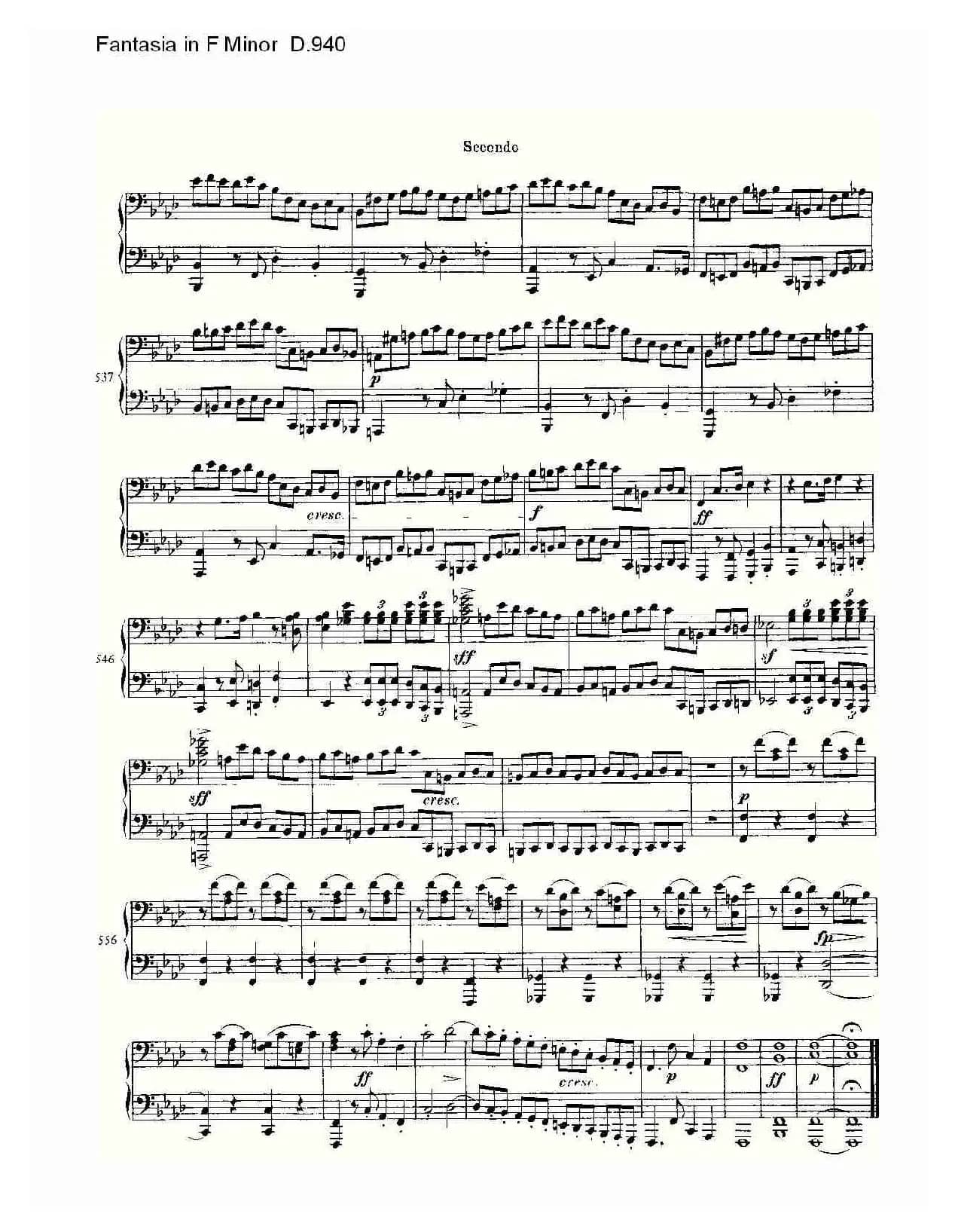 Fantasia in F Minor D.940（F小调幻想曲D.940）