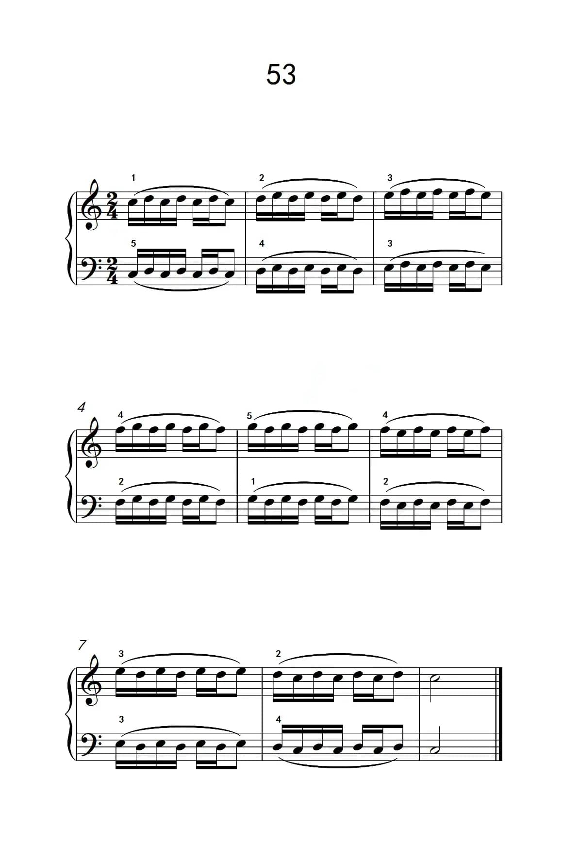 颤音练习 53（儿童钢琴手指练习 2）