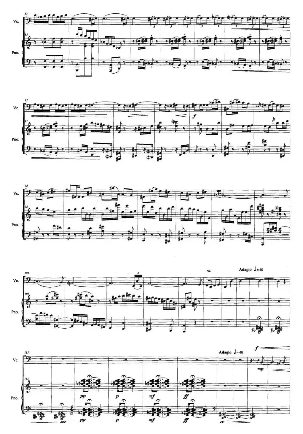 随想曲（大提琴+钢琴）