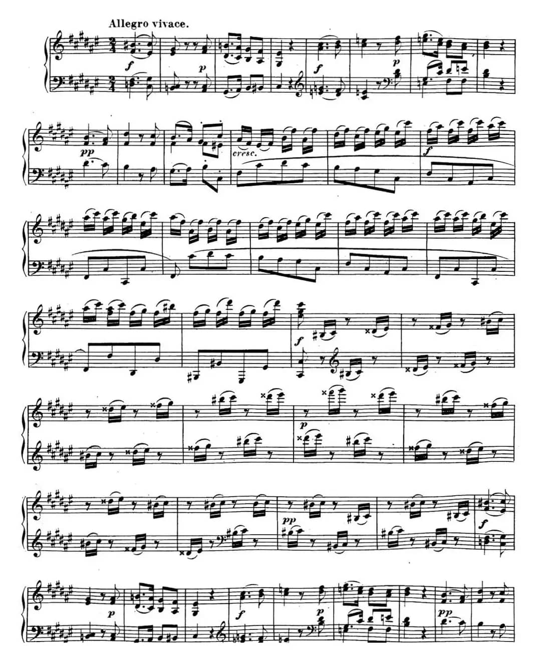 贝多芬钢琴奏鸣曲24 泰丽莎 升F大调 Op.78 F-sharp major