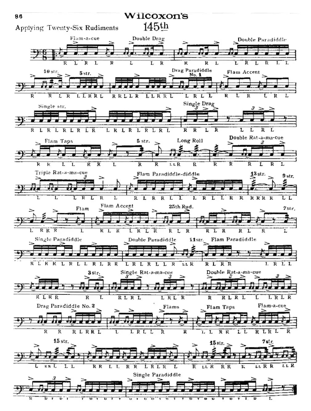 美国军鼓 SOLO No.141-145（爵士鼓谱）